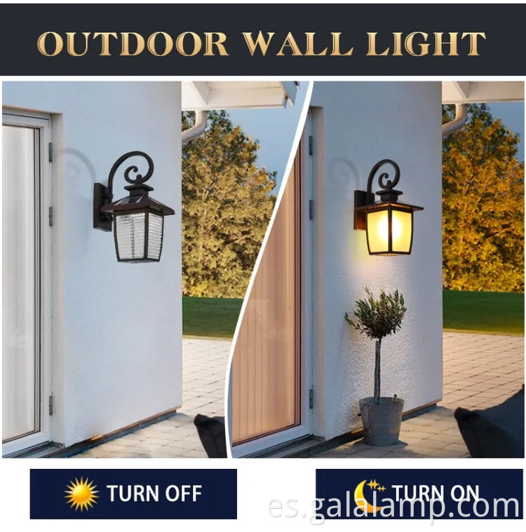 Elegante iluminación de pared impermeable para hoteles y villas de lujo